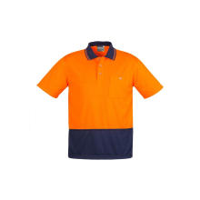 High Visibility Two Tone Polo Shirt with Short Sleeve